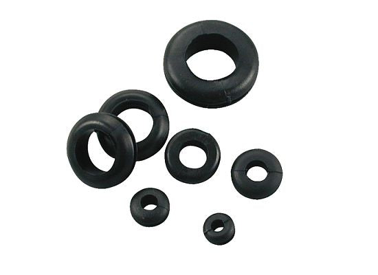 Assorted Grommets with 1/4" - 7/8" Mounting Holes, 15 pieces