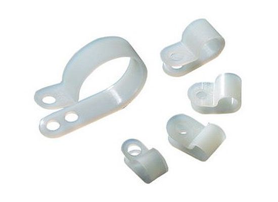 Natural nylon cable clamps - choose a size