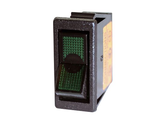 20 AMP @ 12 Volt S.P.S.T. illuminated rectangular rocker switch - SINGLE