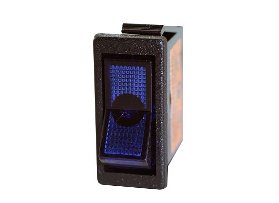 20 AMP @ 12 Volt S.P.S.T. illuminated rectangular rocker switch - SINGLE