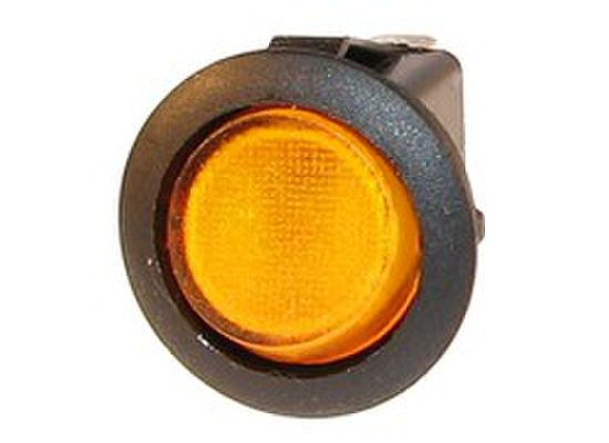 10 AMP @ 12 Volt On/Off round rocker switch - SINGLE