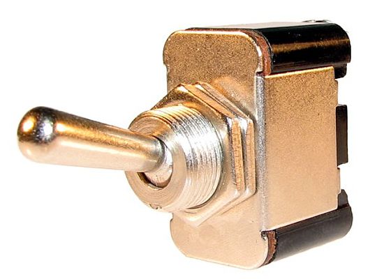 25 amp @ 12 volt S.P.S.T. heavy duty on/off toggle switch with two screw terminals - SINGLE