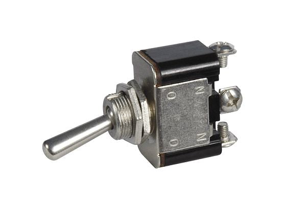 25 amp @ 12 volt S.P.D.T. heavy duty On/ON marine toggle switch with three screw terminals - SINGLE