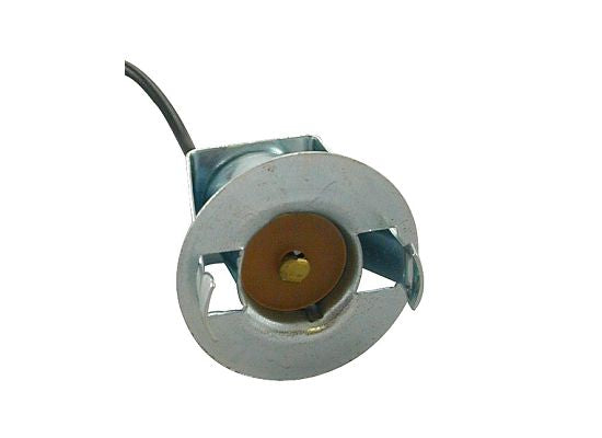 1-Wire universal single contact instrument panel & license plate light socket w/ spring clip mount, 1 piece