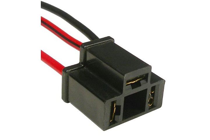 3-wire universal 9003 or H4 halogen bulb headlight connector - 1 piece