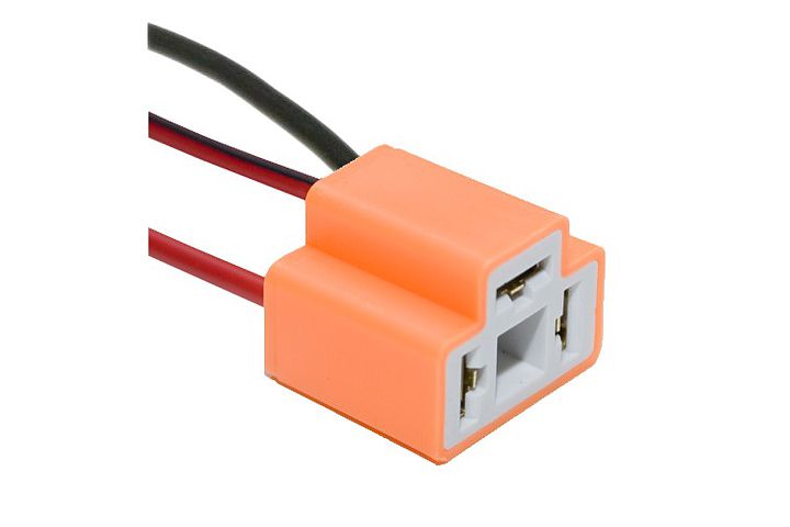 3-wire universal 9003 or H4 high temp halogen bulb headlight connector - 1 piece