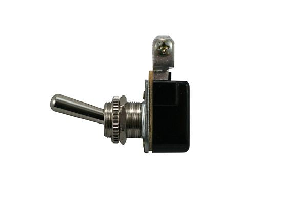 15 amp @ 12 volt S.P.S.T. bakelite on/off toggle switch with two screw terminals - SINGLE