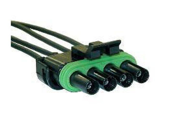 14 AWG weather pack plug assembly, 4 prong / quad cavity - 1 male, 1 female