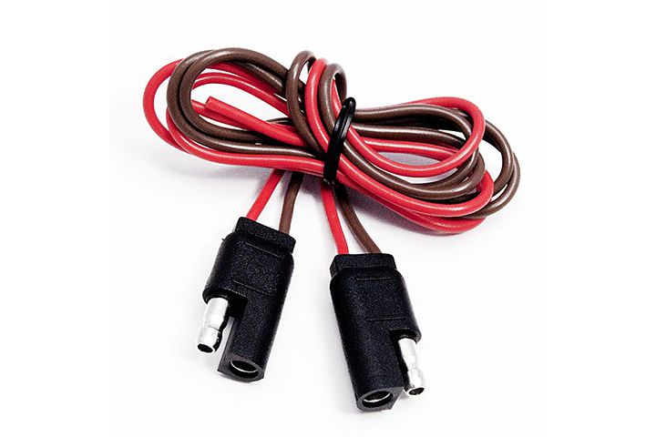 2-way flat molded female & 2-way flat molded male trailer connectors w/ polarized plugs - 1 piece