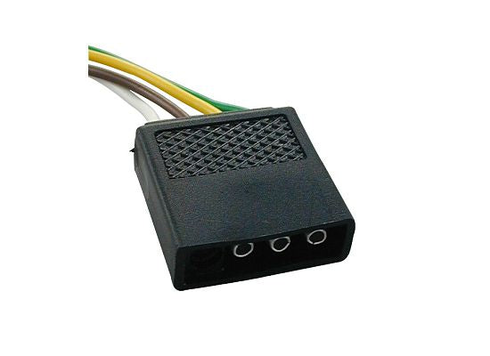 4-way flat molded male trailer connector w/ polarized plugs - 1 piece