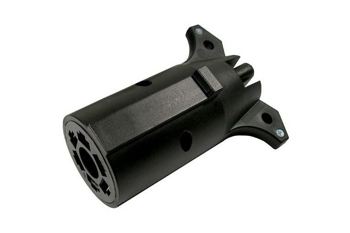 7-pole round to 4-way flat male/female RV plug adapter - 1 piece