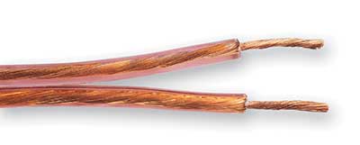 Speaker Wire Bonded - 18 AWG 2-Way, PVC Insulated Copper Wire - 25 feet