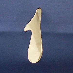 2" chrome cut out number - tape mount