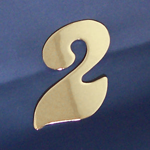 2" chrome cut out number - tape mount