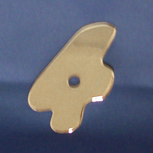 2" chrome cut out number - tape mount