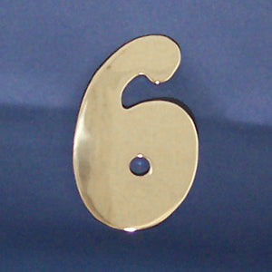 2" chrome cut out number - tape mount