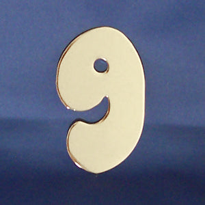 2" chrome cut out number - tape mount