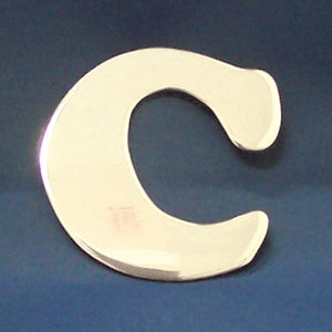 2" chrome cut out alphabet letter - tape mount