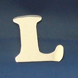 2" chrome cut out alphabet letter - tape mount