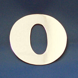 2" chrome cut out alphabet letter - tape mount