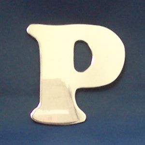 2" chrome cut out alphabet letter - tape mount
