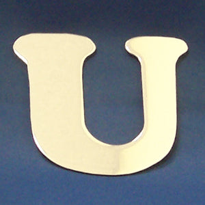 2" chrome cut out alphabet letter - tape mount