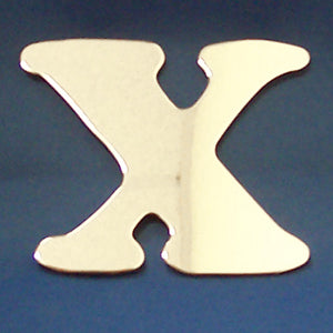 2" chrome cut out alphabet letter - tape mount