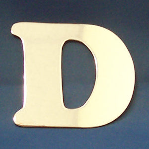 4" chrome cut out alphabet letter - tape mount