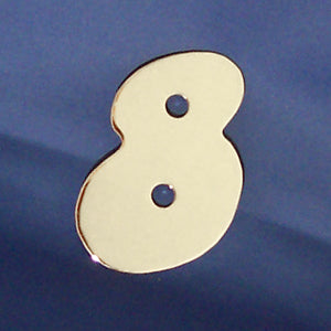 4" chrome cut out number - tape mount - 0 through 9