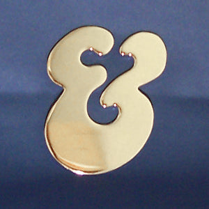 4" chrome "&" cut out letter - tape mount