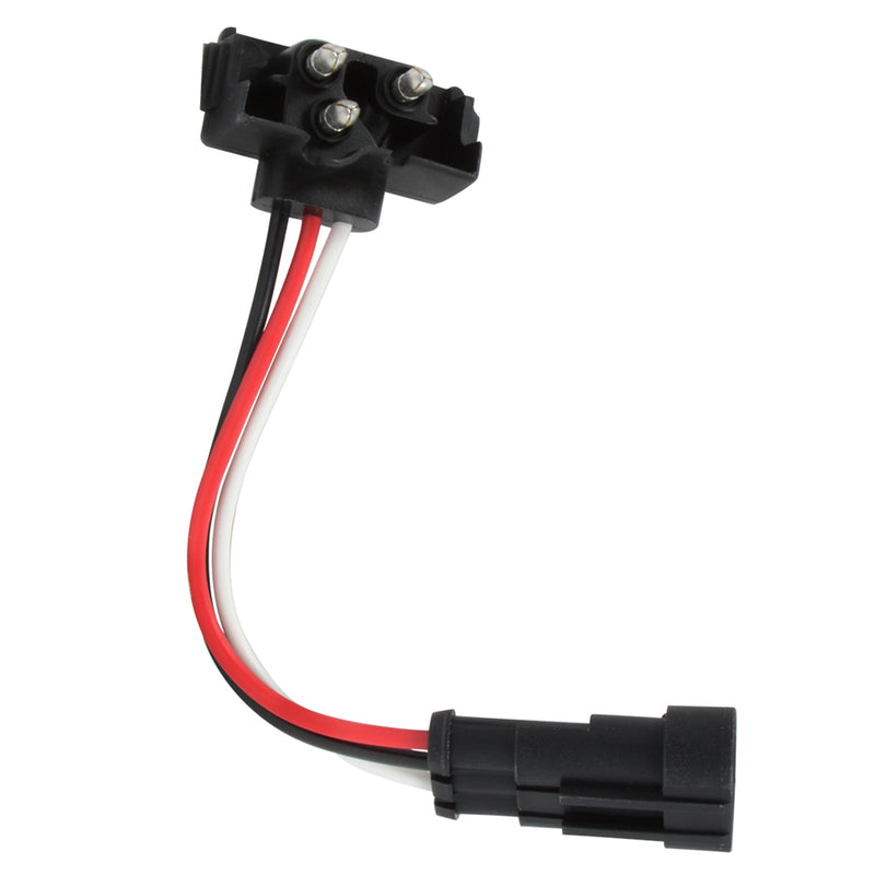 Male Delphi-style 3 prong pin to standard right angle 3 offset pin wire adapter harness