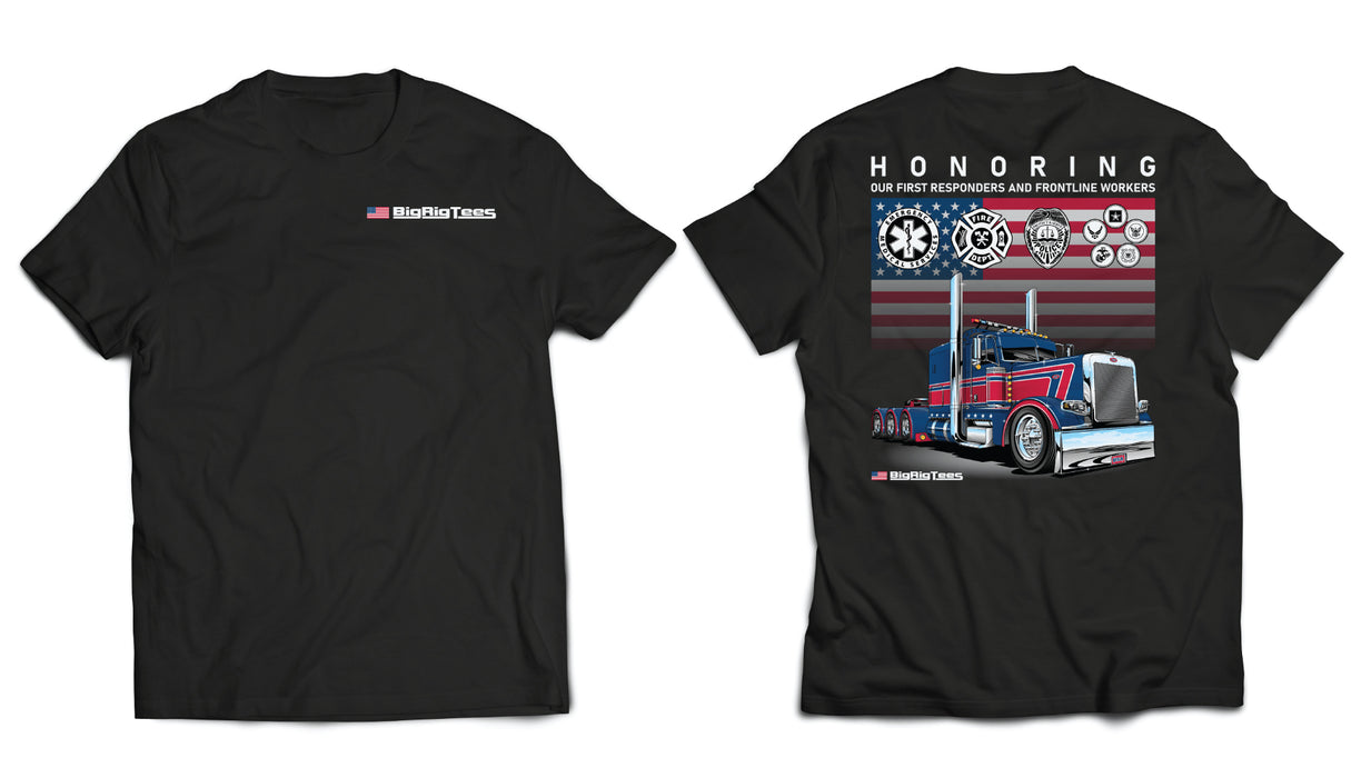 Heroes - First Responders trucker tee shirt