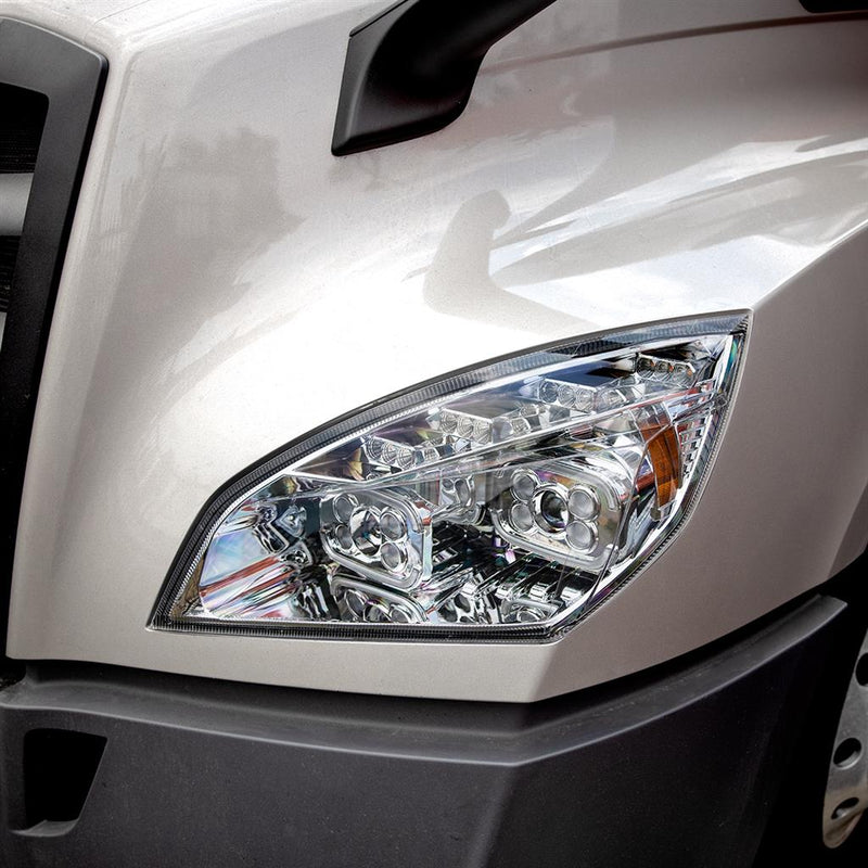 Freightliner Cascadia 2018-2022 all LED projector-style headlight assembly with sequential turn signal and daytlme running light - SINGLE