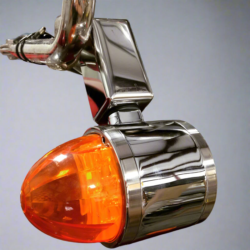 Stainless steel angled mirror mount pedestal light bracket