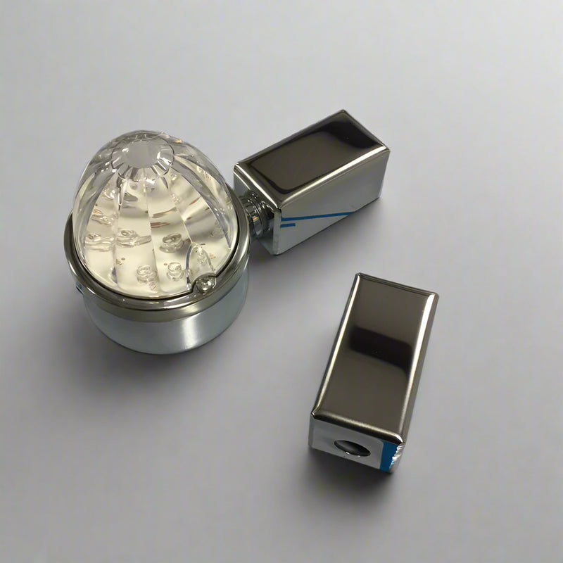 Stainless steel straight mirror mount pedestal light bracket - PAIR