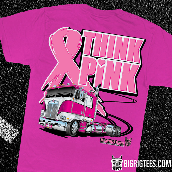 Think Pink trucker tee shirt
