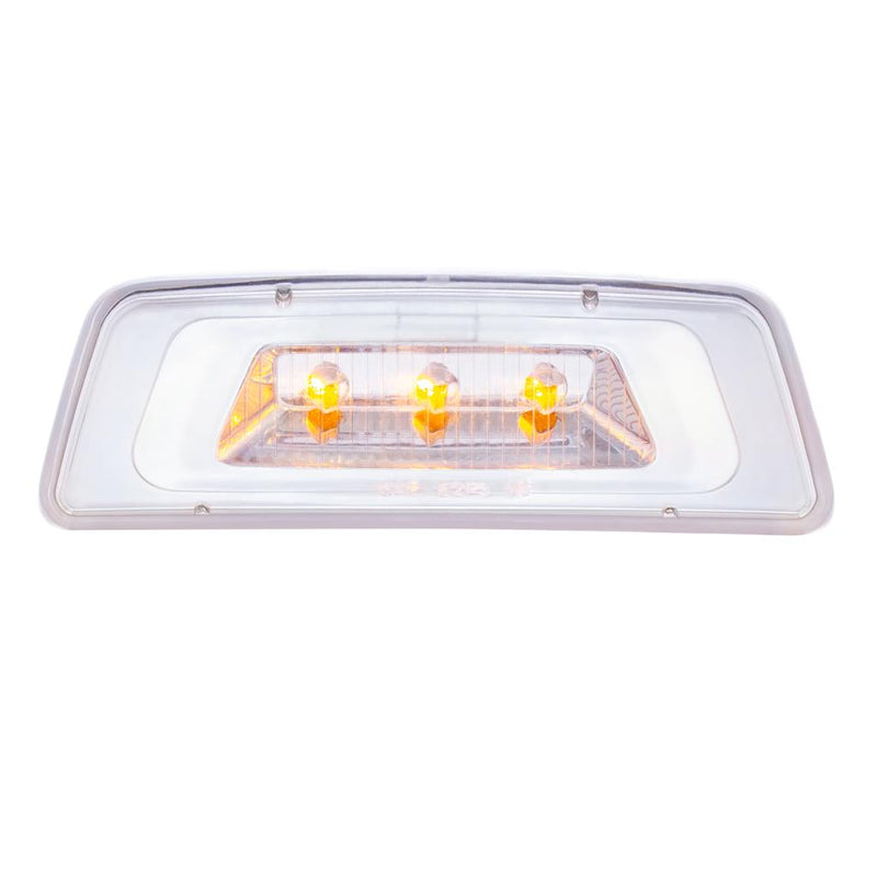 Kenworth T680/T700/T880 amber 3 diode LED marker/turn signal for outer fender - CLEAR lens