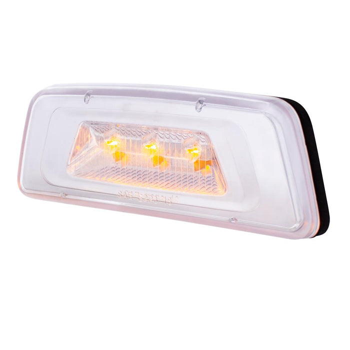 Kenworth T680/T700/T880 amber 3 diode LED marker/turn signal for outer fender - CLEAR lens