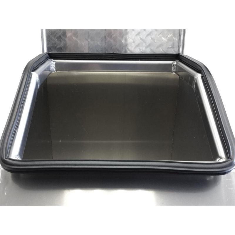 "Big Mouth" 24" (H) x 28" (D) x 18" (L) Aluminum Step Saddle Box / Frame Mount Tool Box/Step