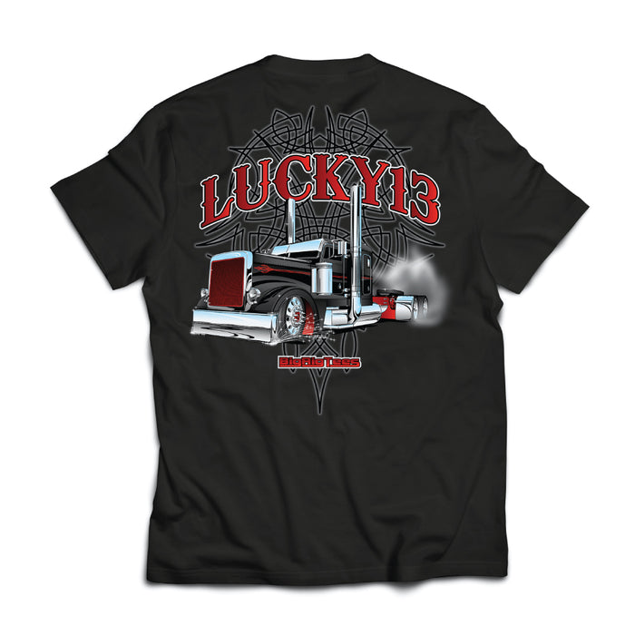 "Lucky 13" trucker tee shirt
