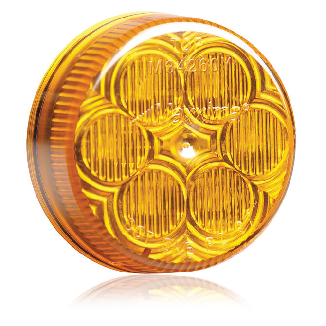 Maxxima amber 2" round 6 diode LED marker light