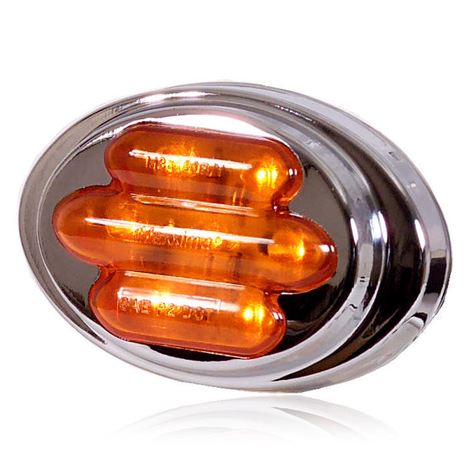 Maxxima amber 2" mini-oval 7 diode LED marker light