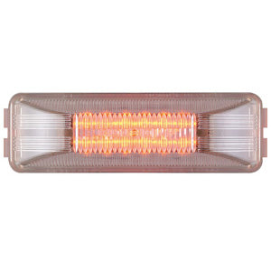 Maxxima red 1" x 4" rectangular 12 diode LED marker light - CLEAR lens