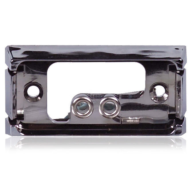 Chrome base kit for 1" x 2.5" rectangular marker light