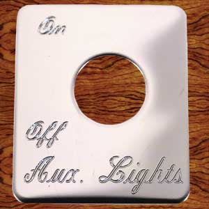 Rockwood Peterbilt stainless steel switch plate