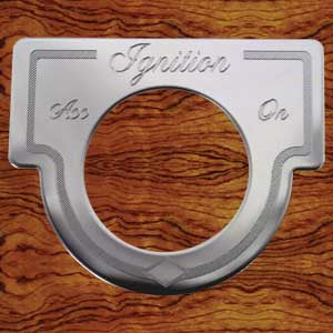 Rockwood Peterbilt -2000 stainless steel "Ignition" switch plate - round