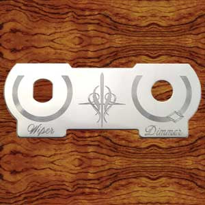 Rockwood Peterbilt -2000 stainless steel "Dimmer/Wiper" switch plate
