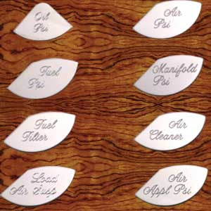 Rockwood Peterbilt -2005 stainless steel gauge emblems - master pack A