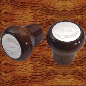 Rockwood African Rosewood "Tractor/Trailer" thread-on brake knobs - PAIR