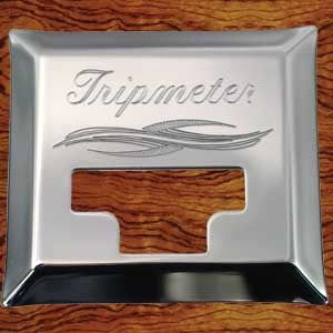 Rockwood Peterbilt 1995-2000 stainless steel tripmeter cover